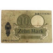 GERMANY 1906 . TEN 10 MARK BANKNOTE
